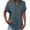 Dark Gray, variant on Women's Crinkled V-Neck Short Sleeve Top - Rolled Cuff Button Detail Casual Tee | Yubnlvae | Women's Fashionable And Casual Solid Color V Neck Wrinkle Cloth (Beige | 4XL)