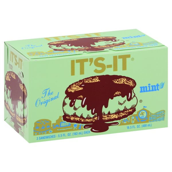 It's-It Ice Cream Sandwiches, Mint, 16.5 fl oz, 3 count