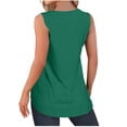 thumbnail image 4 of cfhntfmh Tank Tops for Women V Neck Pleated Sleeveless Shirt Summer 2024 Soft Solid Color Tees Clothes, 4 of 7