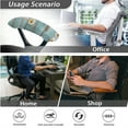 thumbnail image 4 of HELLHERO Daisy Old Wooden Print Office Chair Cover Set, Stretchable Protective Office Chair Seat Protector with Armrest Cover, Comfort Computer Desk Chairs Covers, Blue, 4 of 6