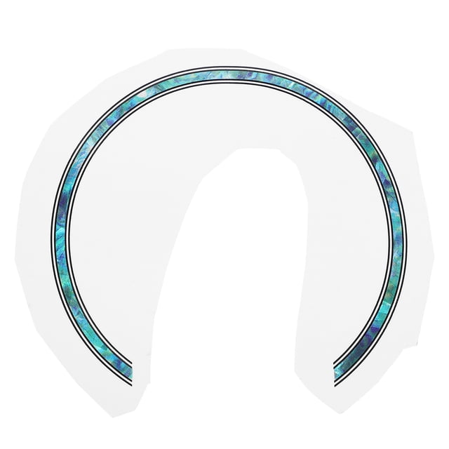 Milisten Guitar Sound Hole Decal Self-Adhesive Rosette Inlaid Sound Hole Ring Sticker Decoration For Classical Guitar Ukulele Flower Decoration Sky-Blue