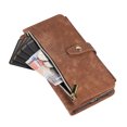thumbnail image 4 of Compatible with Samsung Galaxy S21 Ultra Wallet Case, Premium PU Leather Zipper Flip Folio Wallet with Detachable Long and Short Strap Magnetic Protective Case for Samsung Galaxy S21 Ultra, Brown, 4 of 11