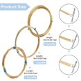 thumbnail image 2 of DIY 3 Roll 59 Feet Square Brass Wire 18/20/22 Gauge Unplated Craft Brass Wire Beading Wire for Bracelets Earring Craft DIY Jewelry Making 19.69 Feet/Roll Mixed Color DIY, 2 of 6