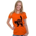 thumbnail image 4 of Vintage Halloween Scaredy Cat Cute Womens Fitted Plus Size Graphic Tee Brisco Brands 3X, 4 of 5