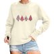 thumbnail image 1 of Gibobby Sudadera sin capucha y ocio para mujer Sudadera de manga larga con estampado lindo de árbol de Navidad para mujer (Blanco, M), 1 of 4
