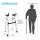 thumbnail image 3 of Andador plegable de pie con reposabrazos - Andador de aluminio de altura ajustable con bolsa pequeña, andador estándar para personas mayores, andador de plataforma con soporte para brazos, andador ver, 3 of 5
