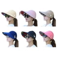 thumbnail image 5 of Fashion Womens Ladies Summer Vacation Wide Brim Foldable Sun Hat Anti-UV Beach Visor Caps Casual Hats, 5 of 9