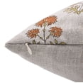 thumbnail image 3 of Fabdivine Block Print Throw Pillow Cover, 22x22 Inch Thick Linen Handmade Cushion Cover, Floral Boho Design Mustard Pillow Cover for Sofa And Couch, 3 of 5