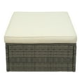 thumbnail image 4 of 5 Piece Outdoor Reclining Sofa Set with Lift Top Table, Rattan Frame, Beige- Saltoro Sherpi, 4 of 6