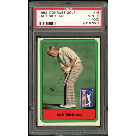 Jack Nicklaus Card 1981 Donruss Golf #16 PSA 9 oc