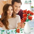 thumbnail image 6 of QOQ Rose Flowers Bouquet Building Sets Artificial Flower Building Kit Valentine's Day Gift for Adults Girls, 6 of 7