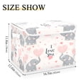 thumbnail image 5 of Yayeee Collapsible Cube Storage Bin with Lid Fabric Closet Decorative Basket with Handles, Cute Elephant, 5 of 7