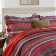 thumbnail image 2 of HoneiLife Cotton Quilt Set 2 Piece Lightweight Quilts Bedding Set, Rose Red, Twin, 2 of 7