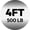 4FT 500LB Silver, variant on ROALW 4 FT Olympic Barbell Bar - 500 lb Capacity for Weightlifting, Powerlifting, Deadlift & Squat - Strength Training Barbell, Silver Black