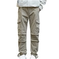 thumbnail image 1 of ameIAEA Cargo Pants for Men Elastic Waist Outdoor Hiking Pants Drawstring Sweatpant with Multi Pockets, 1 of 7