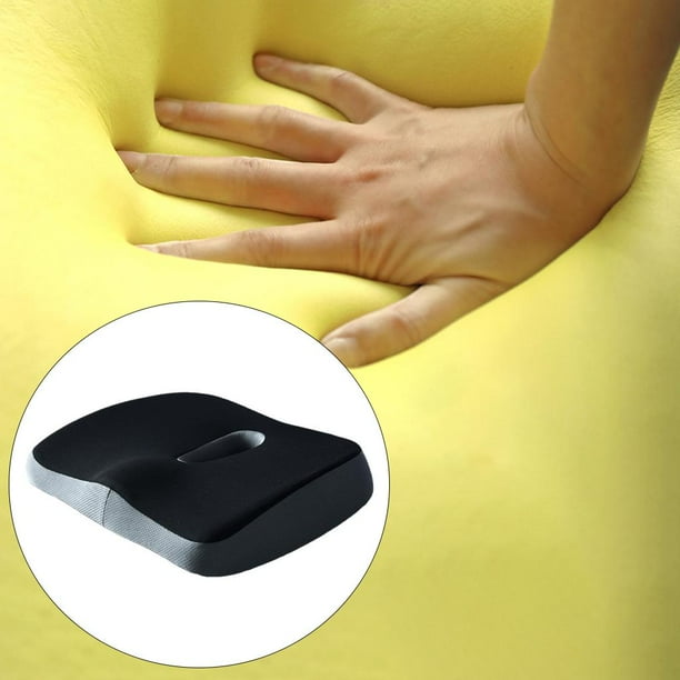 Cojín para asiento de espuma viscoelástica Funda lavable para el dolor Negro shamjiam Cojín del asiento