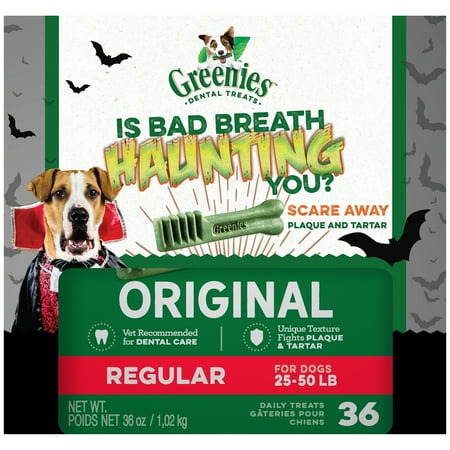 Greenies Limited Edition Halloween Packaging Original Regular Dental Dog Treats, 36 oz. Box, (36 Treats)