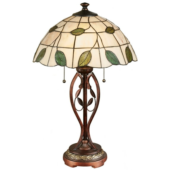 Trento Stained Glass Table Lamp Cream