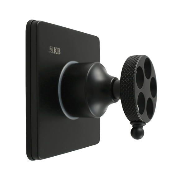 Kingston Brass KS3040RKX Webb Single-Handle Three-Way Diverter Valve with Square Trim Kit in Matte Black