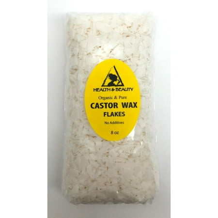 Aromatherapy Beads - CASTOR WAX FLAKES ORGANIC VEGAN PASTILLES BEADS PREMIUM NATURAL 100% PURE 8 OZ