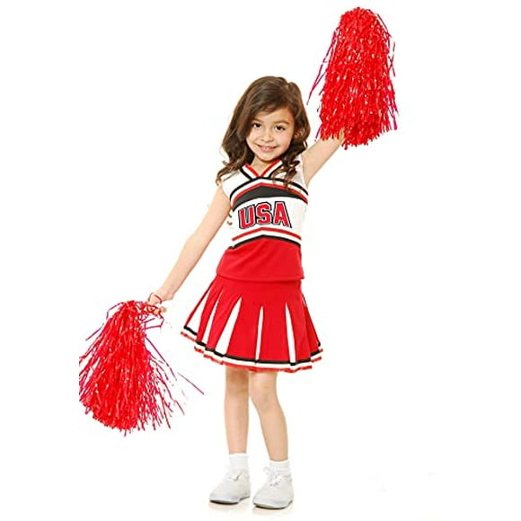 Charades Childs USA Cheerleader Costume, Large