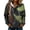 1# Green, variant on Halloween Women Sweatshirt Patchwork Print Button Henley Hoodie Soft Fleece Long Sleeve Pullover Casual Fall Holiday Outfit Orange L