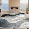 thumbnail image 2 of Design&I 6'x9' Washable Area Rug Sleek Flatweave Pet Friendly Long Boho Hallway Abstract Distressed Swirl Entryway Hallways for Queen Size Bedroom, Under Bed, 2 of 7