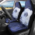 thumbnail image 2 of POLERO Soccer Ball Splash Print Comfortable Vehicle Seat Covers for Automotive, Polyester Fabric Washable Car Front Seat Covers SUV, 2 of 13