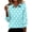 Light Blue, variant on Staron Women's Casual Tops 3/4 Sleeve Round Neck Slim Fit Basic Blouse with Star Print Fashion Short Sleeve Shirt, Wine M