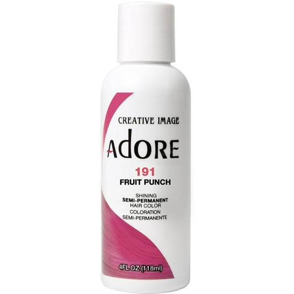 6 Pack - Creative Images  Adore Semi-Permanent Haircolor [191], Fruit Punch 4 oz
