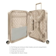 iFLY Rise 20 Expandable Hardside Carry-on Spinner Luggage, Sand