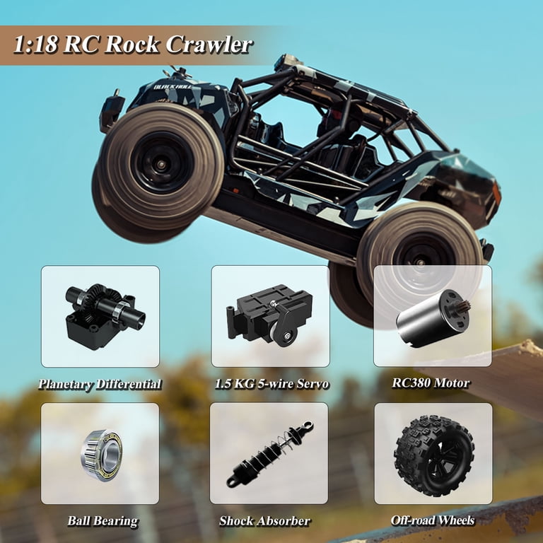 1:18 Scale All Terrain RC Car, 22MPH High Speed 4WD Electric