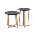 thumbnail image 4 of Eccostyle Solid Bamboo Frame Round End Table - Black, 4 of 7