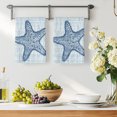 thumbnail image 3 of Navy Blue Starfish Kitchen Towels Set of 4, Vintage Gray Farmhouse Coastal Summer Absorbent Dish Towels for Kitchen, Microfiber Hand Towel, Quick Drying Tea Towel for Cleaning Decorative Dishcloths, 3 of 7
