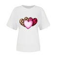 thumbnail image 4 of qucoqpe Women's Valentine's Day Tops Love Heart Printed Tee Crew Neck Short Sleeve T-shirs, 4 of 5