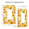thumbnail image 3 of Disketp White Marble Pattern Sunflower Decorative Light Switch or Outlet Wall Plate with Safety Cover-Style U, 3 of 6