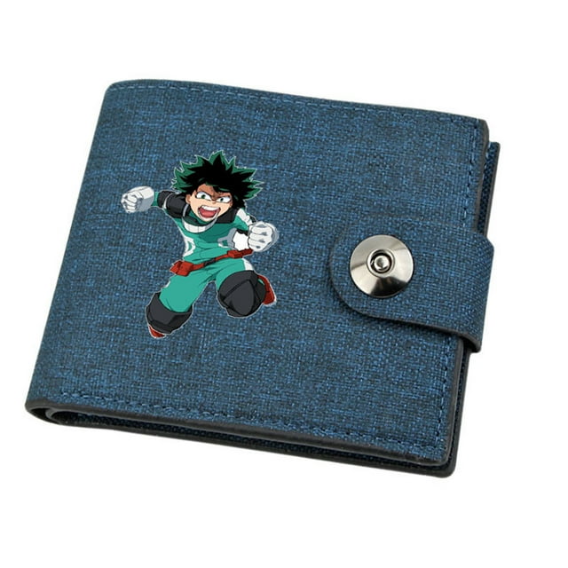 Billetera Anime My Heros Academias de piel plegable para niños