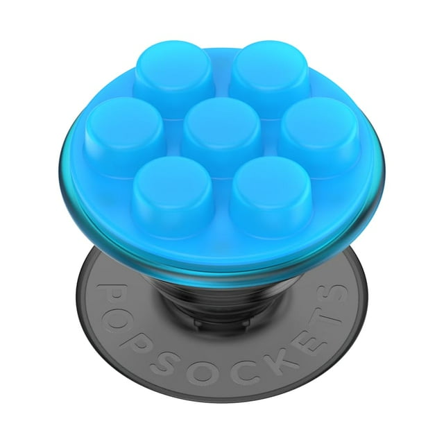 Phone Grip PopSockets a base de plantas con soporte para teléfono, color azul eléctrico
