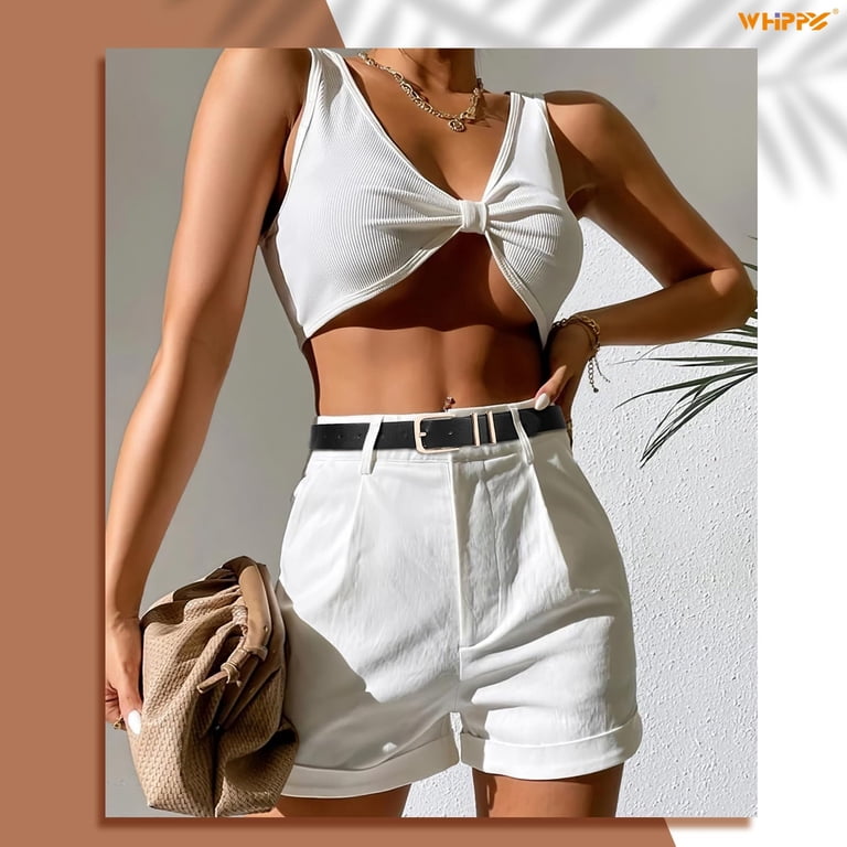 WHIPPY Women's Leather Belts for Jeans Dresses Ladies Black Waist