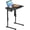 Black+black, variant on Folding TV Tray Dinner Table for Living Room,Adjustable Height Tv Tray,Portable Dinner Snack Trays Table,Small Foldable C-Shaped End Table for Eating with No Assembly Required (Brown)