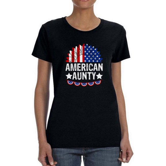 American Aunty T-Shirt Women -Image by Shutterstock, Female 4X-Large