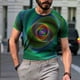 RXIRUCGD Men's Shirts Unisex Daily T Shirt Print Graphic Prints Animal Print Long Sleeve Tops Casual Bloue Homme – image 4 sur 8