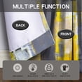 thumbnail image 2 of Xsinufn Grey and Yellow Kitchen Curtains Tiers and Valances Set 3 Piece for Windows Modern Abstract Art Kitchen Window Curtains Set,Black Contemporary Trendy Valances for Living Room(36" Tiers Set), 2 of 6