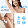 thumbnail image 5 of Bikini Trimmer for Women, Electric Razors for Women, 2 in 1Body Shaver, Electric Bikini Shaver for Legs Body Hair Wet and Dry Use, Facial Hair Removal for Women Easy Cleaning, IPX7 Waterproof, 5 of 8
