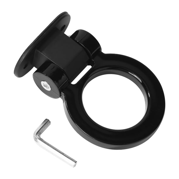Pegatina para Parachoques Redonda Adorno ABS Anillo Carreras para Remolque Del Coche (negro)