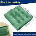 thumbnail image 2 of COOKCOK Floor Pillow Set of 2, Memory Foam Meditation Cushion, Floor Cushions for Adults Sitting, Large Square Seat Cushions for Yoga, Living Room, 20x20 Inch, Green, 2 of 7