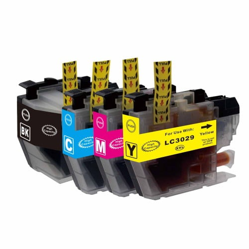 4PK LC3029 Cartouche d'Encre Compatible Rendement Extra Élevé pour Frère LC-3029 TTG