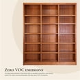 thumbnail image 3 of Pemberly Row 18 Shelf Triple Wide Wood Bookcase 72"Wx84"H in Oak, 3 of 5