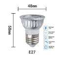 thumbnail image 1 of Bombilla RGB de Color MR16, E27, E14, GU10, COB, 5W, foco LED para el hogar, luz descendente DC12V/24V, muy adecuada para cocina, iluminación de fiesta, 1 of 4