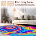 thumbnail image 2 of ODIKA 4'x6' Machine Washable Non-Slip Area Rug, Spiral Design with Gradual Hue Shifts and Fluid Color Segmentation High Traffic Rug, Pink, 396131, 2 of 5